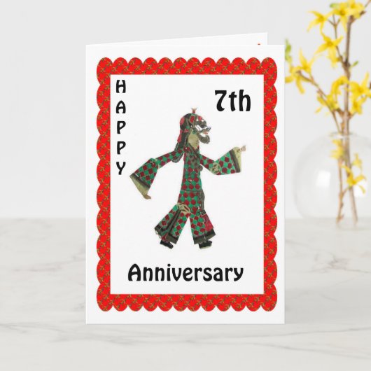Zum 7. Jahrestag Karte (Gelbe Blume)