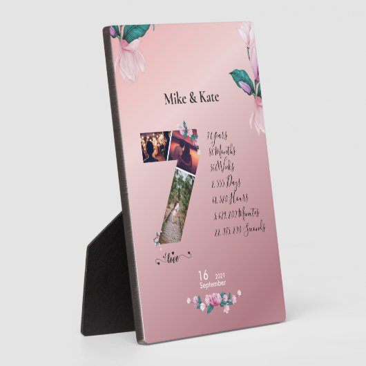 Zum 7. Jubiläum, Collage des benutzerdefinierten F Fotoplatte (Seite)