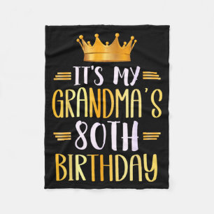 Zum 80. Geburtstag meiner Oma Herzlichen Glückwuns Fleecedecke
