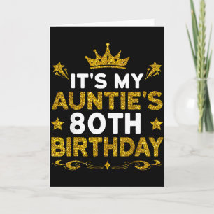 Zum 80. Geburtstag meiner Tante Herzlichen Glückwu Karte