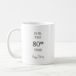 Zum 80. Mal Alles Gute zum Geburtstag Minimalist Kaffeetasse