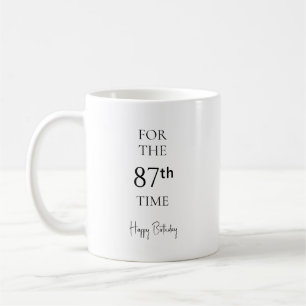 Zum 87. Mal Alles Gute Zum Geburtstag Kaffeetasse