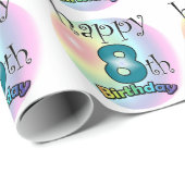 Zum 8. Geburtstag Geschenkpapier (Rolleneckpunkt)