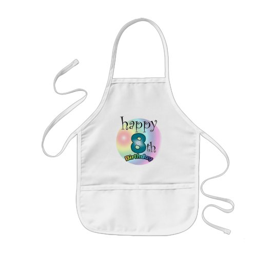 Zum 8. Geburtstag Kinderschürze (Vorne)