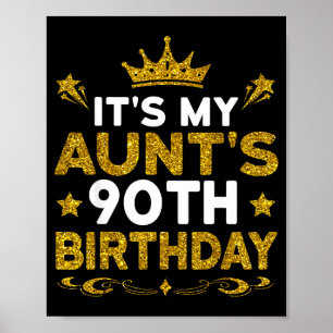 Zum 90. Geburtstag meiner Tante Herzlichen Glückwu Poster