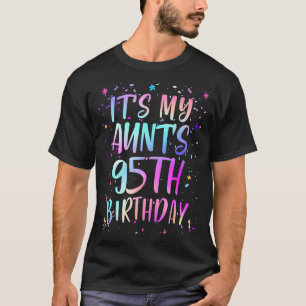 Zum 95. Geburtstag meiner Tante Farbige Glückwünsc T-Shirt