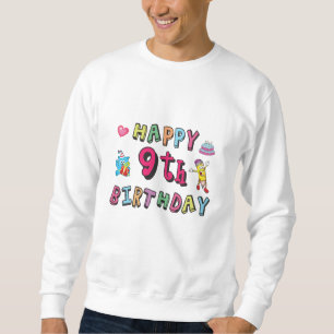 Zum 9. Geburtstag für 9-Jährige Kinder B-Tag Sweatshirt