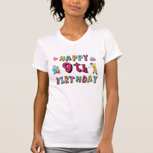Zum 9. Geburtstag für 9-Jährige Kinder B-Tag T-Shirt
