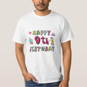 Zum 9. Geburtstag für 9-Jährige Kinder B-Tag T-Shirt