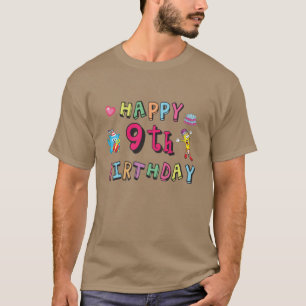 Zum 9. Geburtstag für 9-Jährige Kinder B-Tag T-Shirt