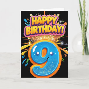 Zum 9. Geburtstag Karte