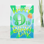 Zum 9. Geburtstag Karte (Vorderseite)