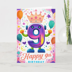 Zum 9. Geburtstag Karte