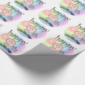 Zum 9. Geburtstag (Rose) Geschenkpapier (Ecke)