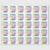 Zum 9. Geburtstag (Rose) Geschenkpapier (Flach)