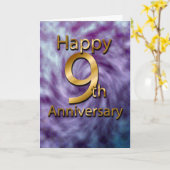 Zum 9. Jahrestag (Jubiläumskarte) Karte (Gelbe Blume)
