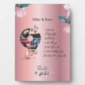 Zum 9. Jubiläum,Collage des benutzerdefinierten Fo Fotoplatte (Vorderseite)