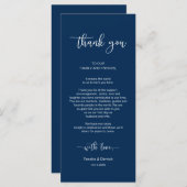 Zum Abendessen Platz Einstellung Danke, Navy Blue, Programm (Vorne/Hinten)