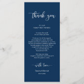 Zum Abendessen Platz Einstellung Danke, Navy Blue, Programm (Vorderseite)