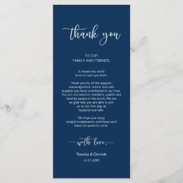 Zum Abendessen Platz Einstellung Danke, Navy Blue, Programm