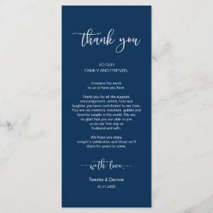 Zum Abendessen Platz Einstellung Danke, Navy Blue, Programm