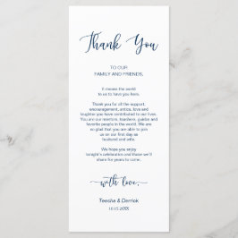 Zum Abendessen Platz Einstellung Danke, Navy Blue, Programm