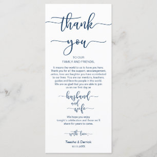 Zum Abendessen Platz Einstellung Danke, Navy Blue, Programm