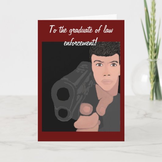 zum Absolventen der Strafverfolgungskarte Karte (Vorderseite)