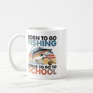 Zum Angeln Geboren B Fisch Fischer Jungen Kinder F Kaffeetasse