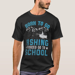 Zum Angeln geboren  Bass Fisch Angler Kinder Junge T-Shirt