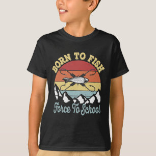 Zum Angeln geboren - Junger Fischer T-Shirt