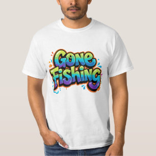 Zum Angeln lustig Regenbogen Cartoon-Geschenk für T-Shirt