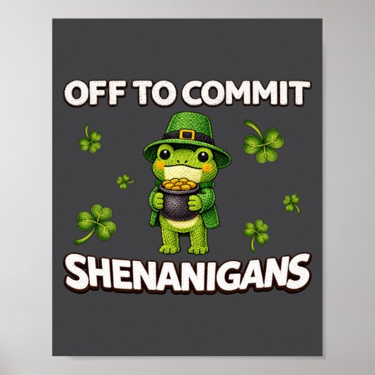 Zum Ausschalten Commit Schabernack Zauberer Frosch Poster (Vorne)