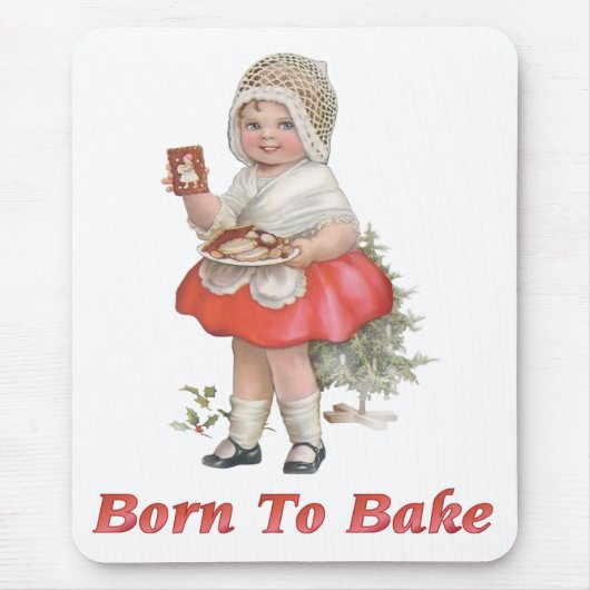 Zum Backen geboren Mousepad (Vorne)