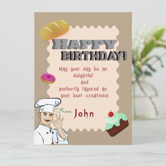 zum Bäcker Karte (Stehend Vorderseite)