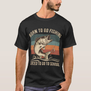 Zum Bassangeln geboren T-Shirt