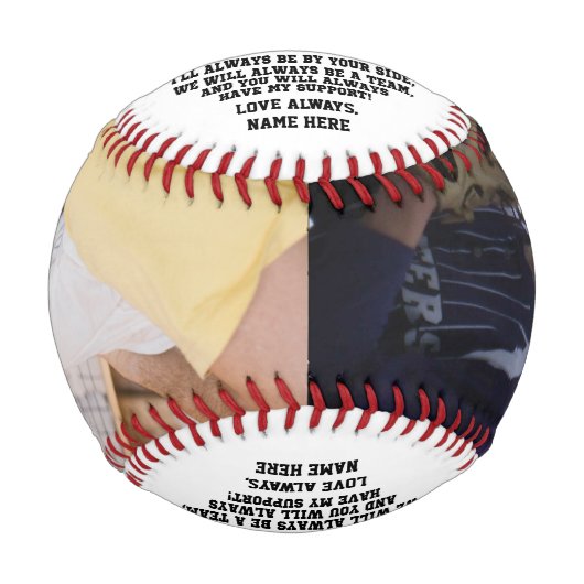 Zum besten Bruder von Schwester oder Bruder & Foto Baseball (Vorderseite)