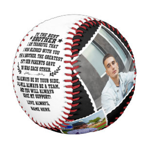 Zum besten Bruder von Schwester oder Bruder & Foto Baseball