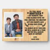 Zum besten Bruder von Schwester oder Bruder & Foto Fotoplatte (Vorderseite)