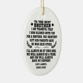 Zum besten Bruder von Schwester oder Bruder Keramik Ornament (Rechts)