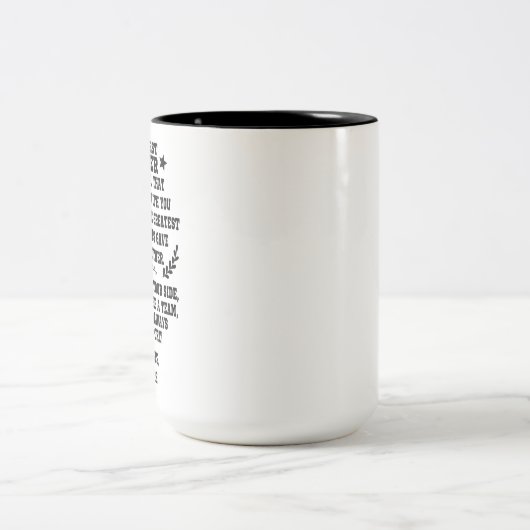Zum besten Bruder von Schwester oder Bruder Zweifarbige Tasse (Mittel)