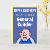 Zum besten General Builder - Happy Birthday Karte (Gelbe Blume)