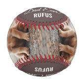 Zum besten Hund-Vater je benutzerdefiniertes Foto  Baseball (Vorderseite)