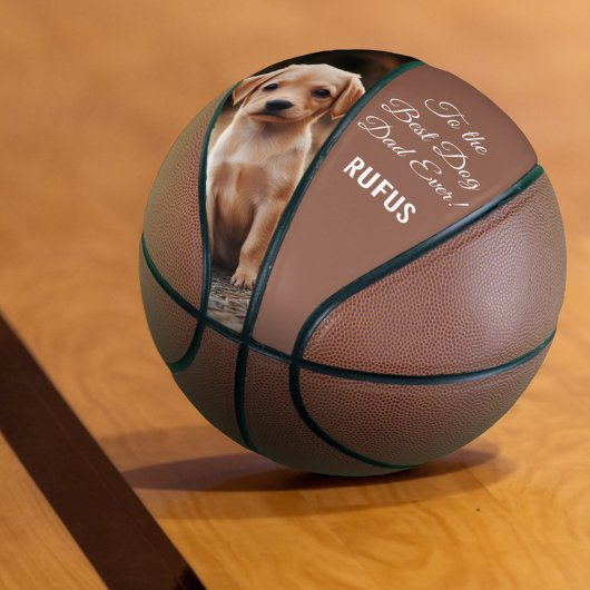 Zum besten Hund-Vater je benutzerdefiniertes Foto  Basketball