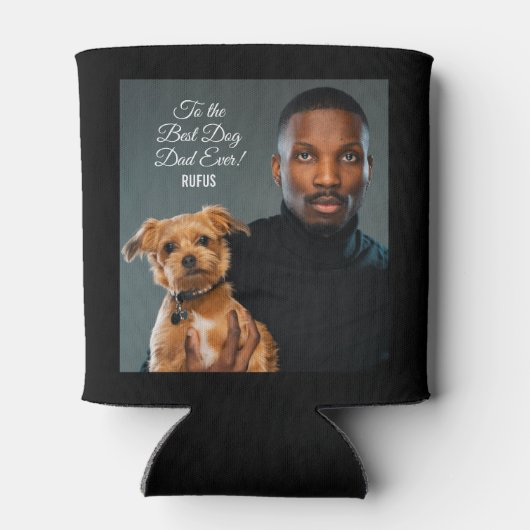 Zum besten Hund-Vater je benutzerdefiniertes Foto Dosenkühler (Rückseite)