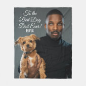 Zum besten Hund-Vater je benutzerdefiniertes Foto Fleecedecke (Vorderseite)