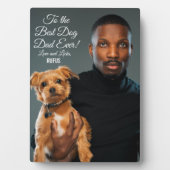 Zum besten Hund-Vater je benutzerdefiniertes Foto Fotoplatte (Vorderseite)