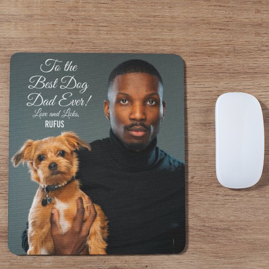 Zum besten Hund-Vater je benutzerdefiniertes Foto Mousepad