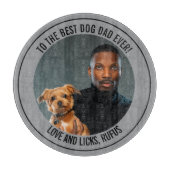 Zum besten Hund-Vater je benutzerdefiniertes Foto Schneidebrett (Vorderseite)