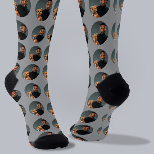Zum besten Hund-Vater je benutzerdefiniertes Foto  Socken